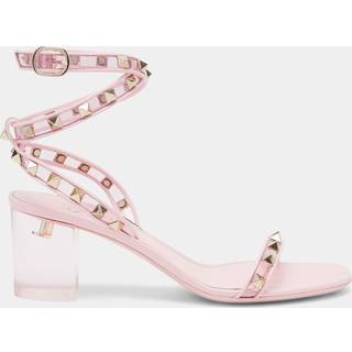 Valentino Garavani Rockstud leather and PVC sandals - pink - EU 35