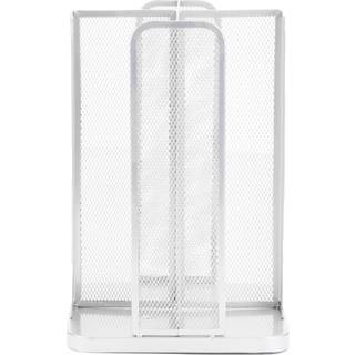 Mind Reader Cup og L?g Carousel bordplade Org Coffee Bar Beverage Cup Holder Metal Mesh 8 """" L X 8 """" W X 11.5 """" H White