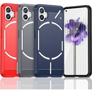 SKALO Nothing Phone (1) Armor Carbon Stødsikker TPU-cover - Sort