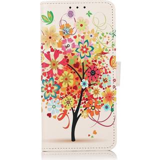 Motorola Edge 40 Pro Læder Flip Cover m. Pung - Rødt Træ