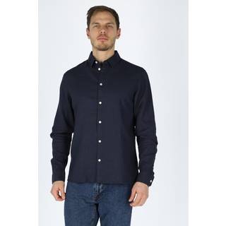 Solid Enea Allan Linen Shirt LS Insignia Blue
