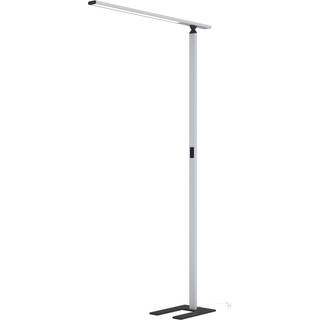 Prios Zyair LED-gulvlampe til kontor, sølv 108,4 cm