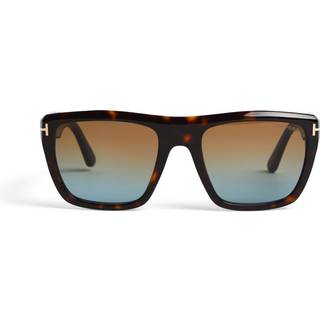 TOM FORD Mand FT1077 ALBERTO 52F Solbriller Acetat Havana Brun Firkantet Normal Skygge