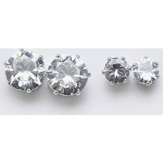 Mens Silver Stud Earrings 2 Pack