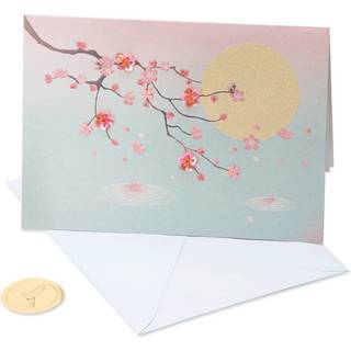 Papyrus blank kort (kirseb?rblomster)