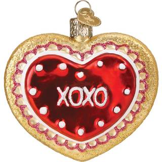 Old World Christmas Heart Cookie Glass Blæst ornament til juletræ