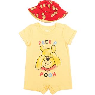 Disney Winnie the Pooh Infant Baby Boys Romper og Bucket Sun Hat Yellow 18 måneder