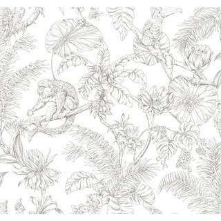 York Wallpaper Tropical Sketch Toile RT7843