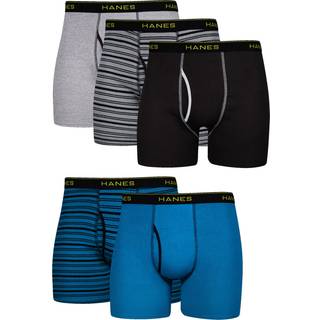 Hanes Ultimate Mens Tagless - Flere farver (blues diverse) Boxer Briefs 5 Pack Assortered X -Large US