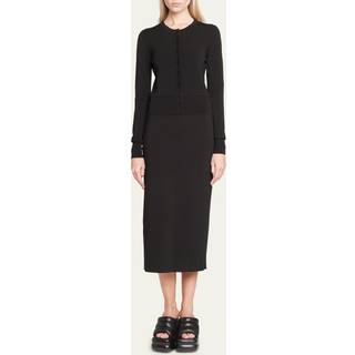 Proenza Schouler Mid-rise midi skirt - black - M