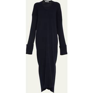 The Row Elodie knitted cotton maxi dress - blue - M