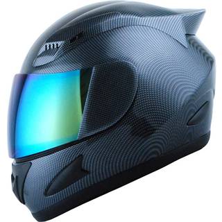 1storm motorcykel cykel fuld ansigt hjelm mekaniker carbon fiber sort
