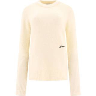 Ganni Sweater Brushed Alpaca O-Neck M - Egret - M