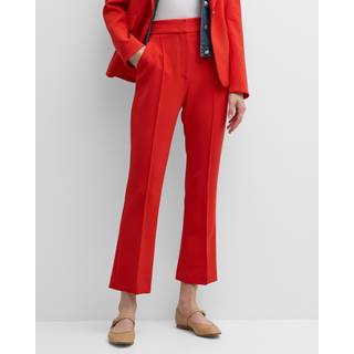 Veronica Beard Tani cropped high-rise flared pants - blue - S