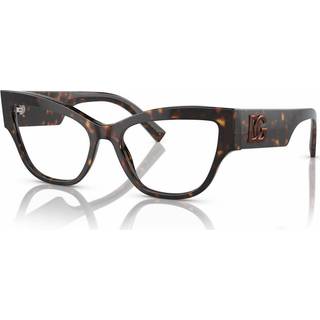 Dolce & Gabbana Kvinde DG3378 502 Optiske stel Acetat Skildpadde Transparent Cat Eye Normal