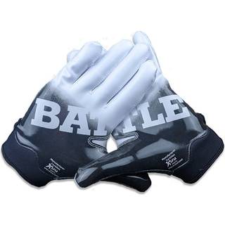 Battle Sports Gradient Doom Bride modtager Fodboldhandsker - Voksne og ungdomsfodboldhandsker - Ultra Grip Handsker - Ungdom Lille sort / hvid