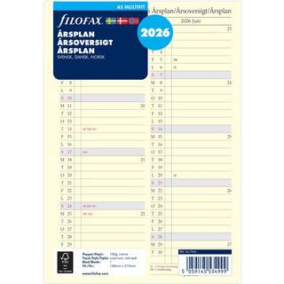 Filofax 2026 Refill | A5 | Årsplan