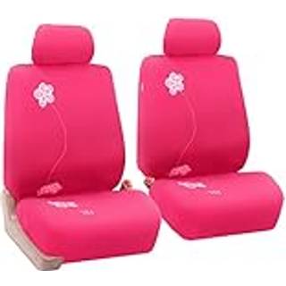 FH Group Car Seat Covers Front Set Cloth - SEAT COWS til lav ryg bils?der med aftagelig nakkest?tte Universal Fit Automotive Seat Cover Airbag Ko