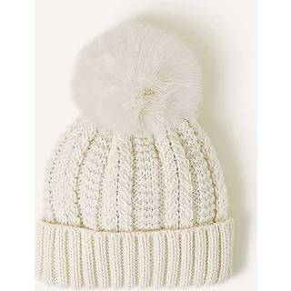 Accessorize Faux Fur Pom-Pom Strikhue Hatte og hueren