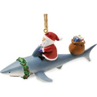 Cape Shore Santa Riding Shark Ornament