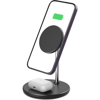Tech-Protect A21 2-in-1 15W Trådløs Oplader - Sort