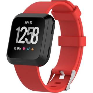 Fitbit Versa blød TPE urrem - Størrelse: L / Rød