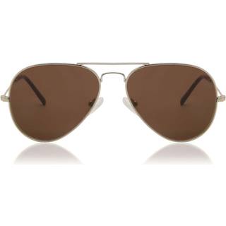 Pilot Fuld Kant Metal Guld Solbriller Mænd - SmartBuy Collection - Pale Gold - 58mm