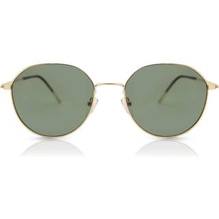 Oval Fuld Kant Metal Guld Solbriller Mænd - SmartBuy Collection - Gold - 53mm