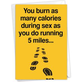 Nobleworks - Funny Tillykke med f?dselsdagskort med konvolut - Farverig humorkorthilsen note - Fem miles 9994