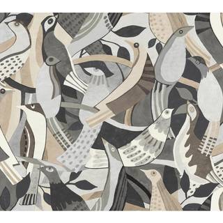 York Wallpaper Fauvist Flock AG2018