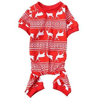 Julens rensdyr k?ledyr hund pyjamas jumpshit for store hunde tilbage 23 """" Xlarge r?d