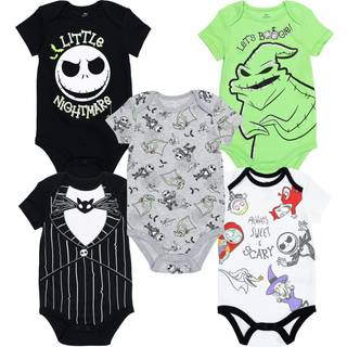 Disney Nightmare Before Christmas Jack Skellington Sally Infant Baby Boys 5 Pack Bodysuits Multi 12 måneder