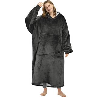 Catalonien Full Body Blanket Hoodie Sweatshirt Extra Long Oversized Comfortable Sherpa Lounging Pullover til voksne Gave til kvinder