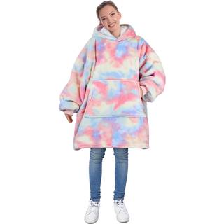 Catalonia Cotton Candy Blanket Hoodie For Kids Oversized Wearable Sherpa Sweatshirt Pullover i 7-16 år Teenagere Youth Kids Gift Idea