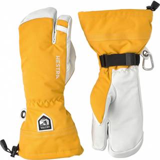 Hestra Army Leather Heli Ski, 3-finger skihandsker, gul