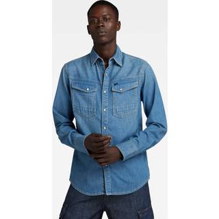 Slim Denim Shirt - Medium blue - Men