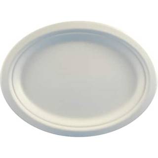 12 stk Ovale paptallerken 26cm økologiske