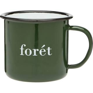 Forét Bean Enamel Mug Dark Green