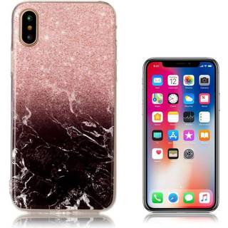 iPhone X cover med holdbare farver - Lyserød og sort