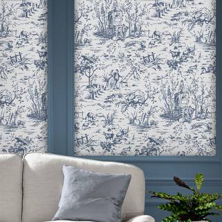 Laura Ashley Wallpaper Toile de Jouy 118494