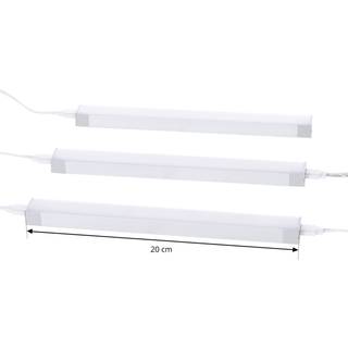 Prios Esbena LED-underskabsbelysning CCT 20 cm sæt med 3 stk