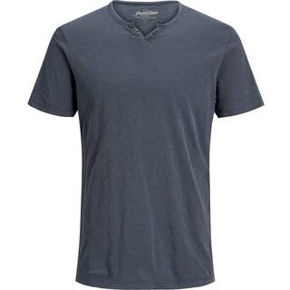 Melange Split Hals T-shirt