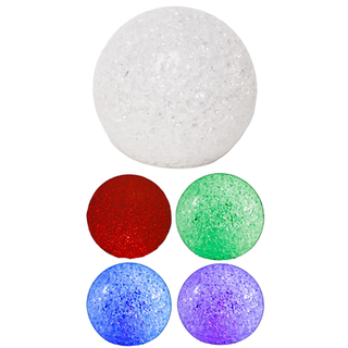 Outlet: Multicolor LED kugle - Ø10 cm, IP20 indendørs, batteri