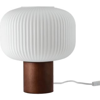 Scandi Living Fair bordlampe 34,5 cm Frostet glas/Mørkbejdset ask