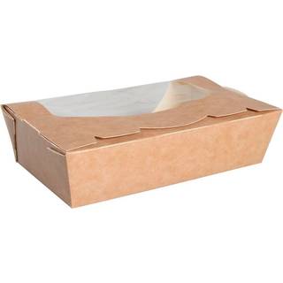 Salatboks 18x10x5cm 1000ml cellulose large brun