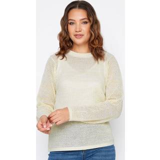 Lts Tall White Metallic Pointelle Jumper 22-24 Lts | Tall Women's Sweaters & Jumpers