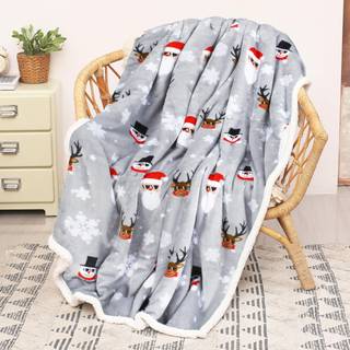 Catalonia Christmas Sherpa Throw Filt Xmas Theme kastar plysch fleece soffa filt | Super Soft Comfy mysig fluffig varm | 50x60 tum ful