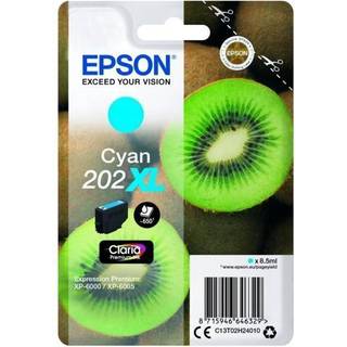 Epson 202 / C13T02H24010 cyan XL blækpatron - Kompatibel