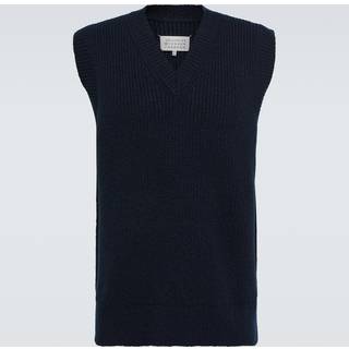Maison Margiela Donegal wool and cashmere tabard vest - blue - EU 50