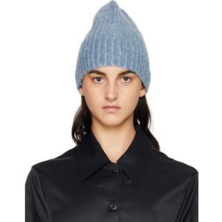 Our Legacy Ribbed-knit beanie - blue - One Size